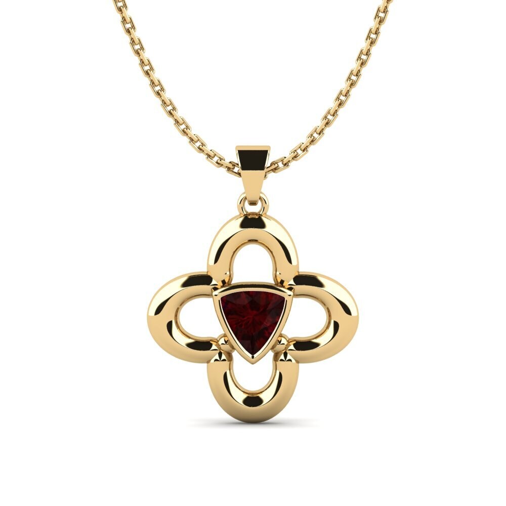 Trillion Garnet Women's Pendant Alahu