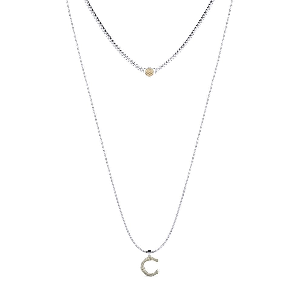 Rund Brauner Diamant Damen halskette Alaida C