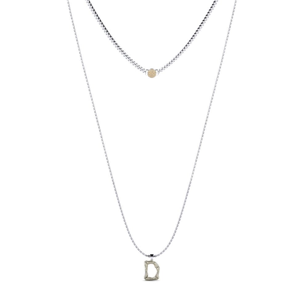 Rund Brauner Diamant Damen halskette Alaida D