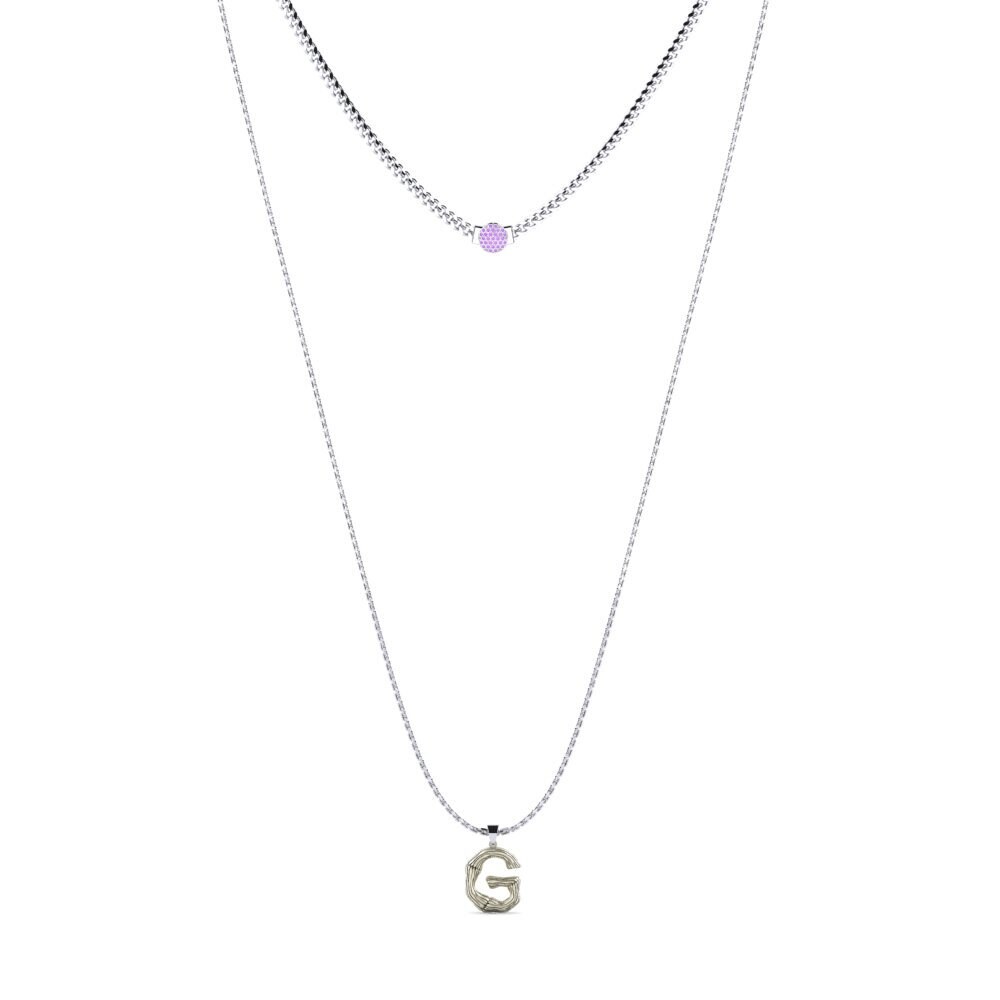 Rund Amethyst Damen halskette Alaida G