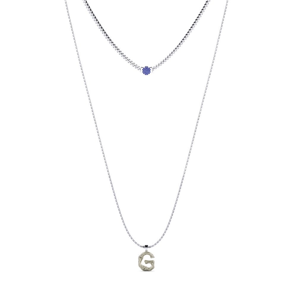 Rund Saphir Damen halskette Alaida G