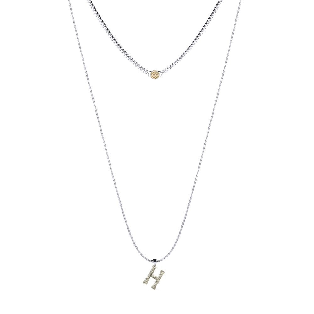 Rund Brauner Diamant Damen halskette Alaida H