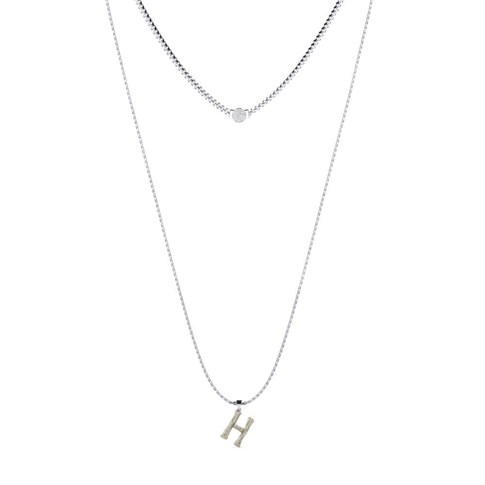 Rund Labor-gezüchteter Diamant Damen halskette Alaida H