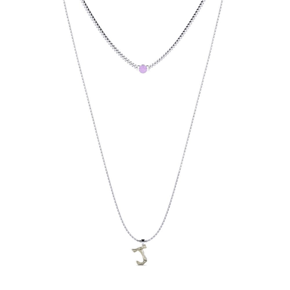 Rund Amethyst Damen halskette Alaida J