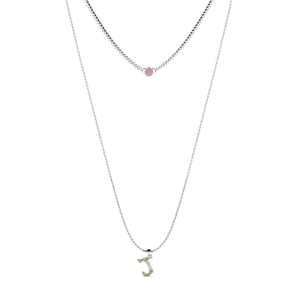 Rund Rhodolit-Granat Damen halskette Alaida J