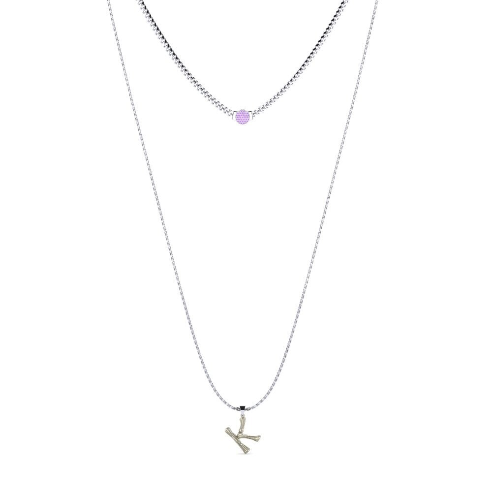 Rund Amethyst Damen halskette Alaida K