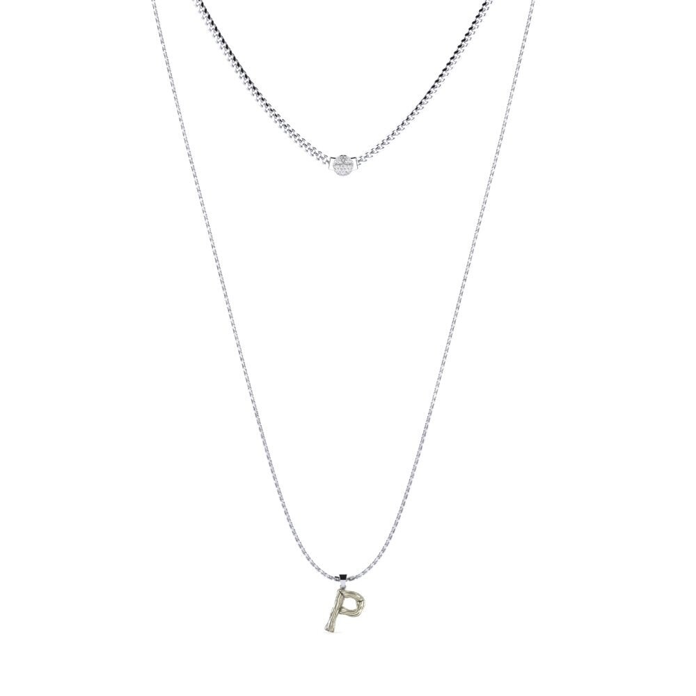 Rund Labor-gezüchteter Diamant Damen halskette Alaida P