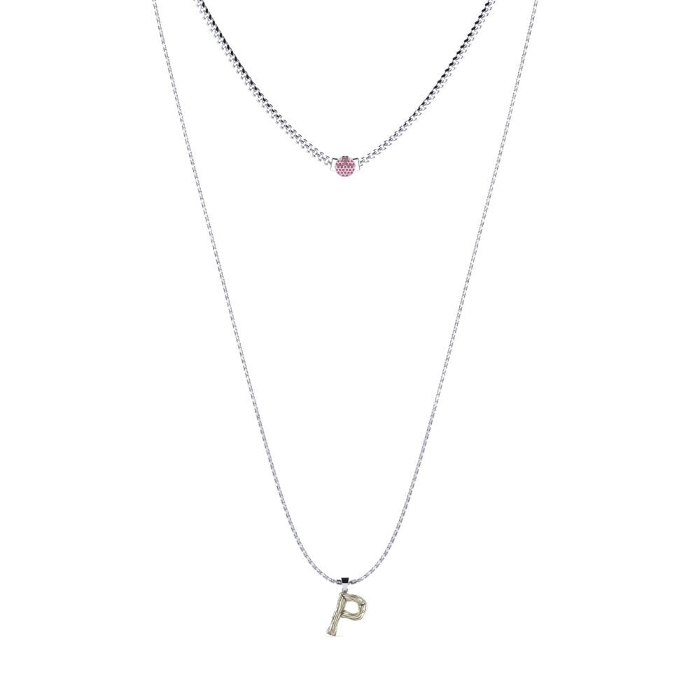 Rund Rhodolit-Granat Damen halskette Alaida P