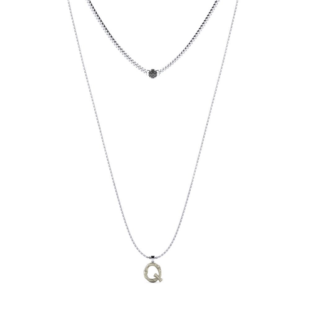 Schwarzer Diamant Damen halskette Alaida Q