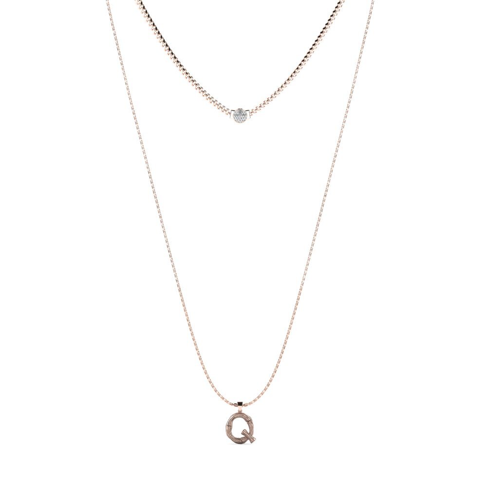 Rotgold 585 Damen halskette Alaida Q