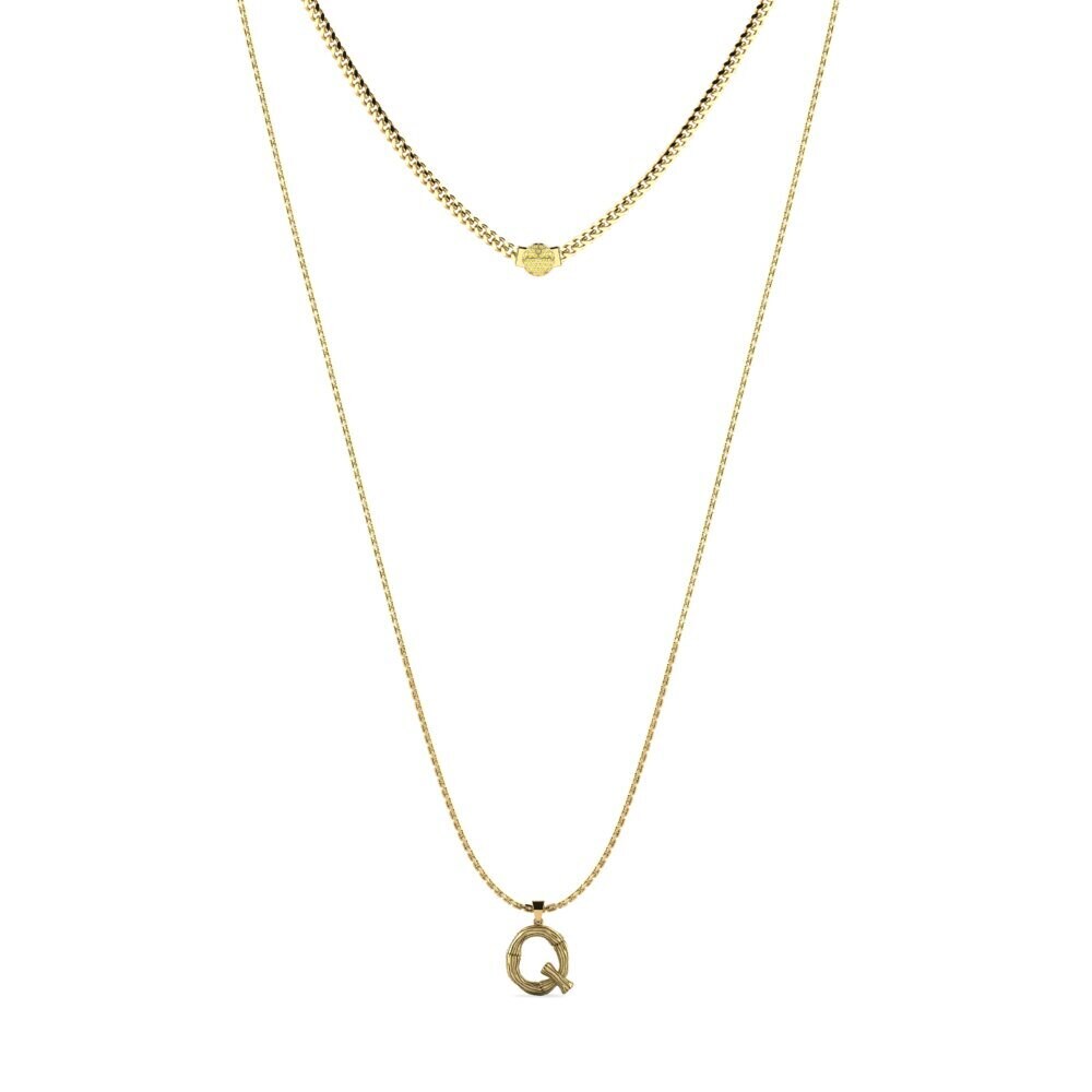 Gelbgold 585 Gelber Saphir Damen halskette Alaida Q