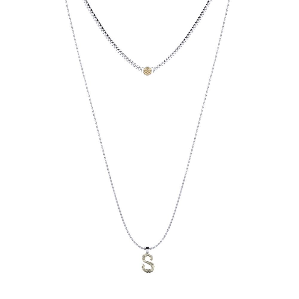 Weißgold 375 Brauner Diamant Damen halskette Alaida S