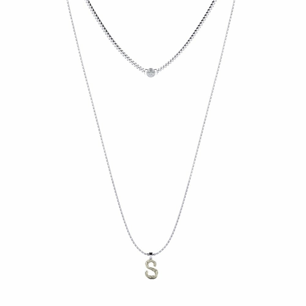 Weißgold 750 Zirkonia Damen halskette Alaida S