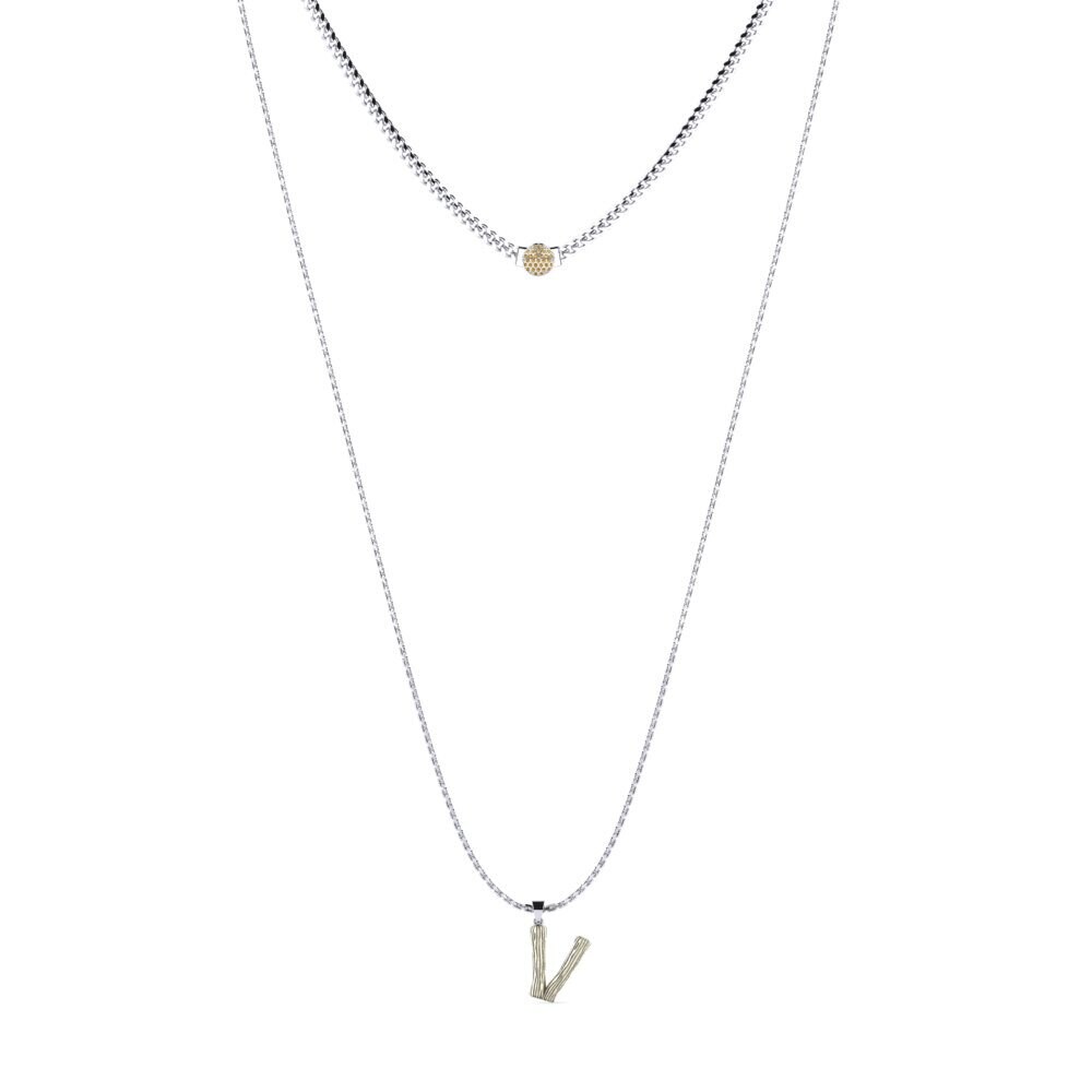 Rund Brauner Diamant Damen halskette Alaida V