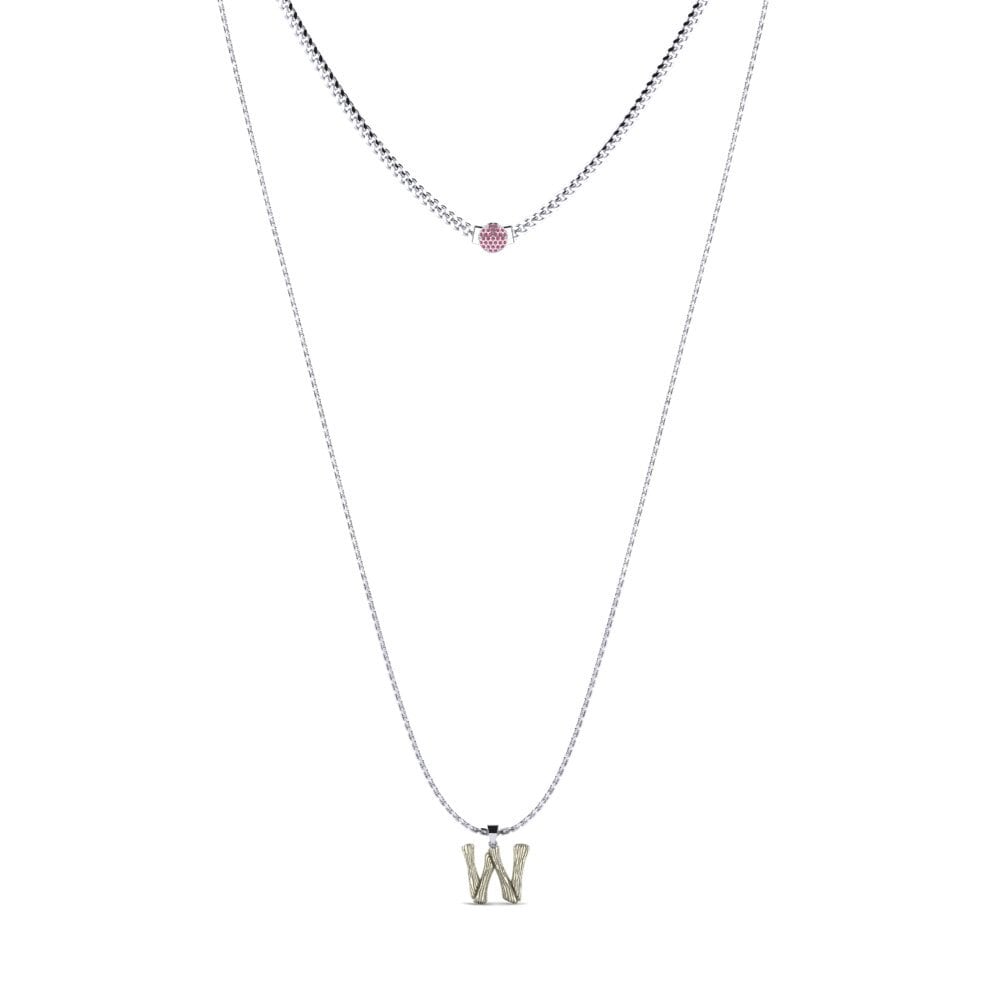 Rund Rhodolit-Granat Damen halskette Alaida W
