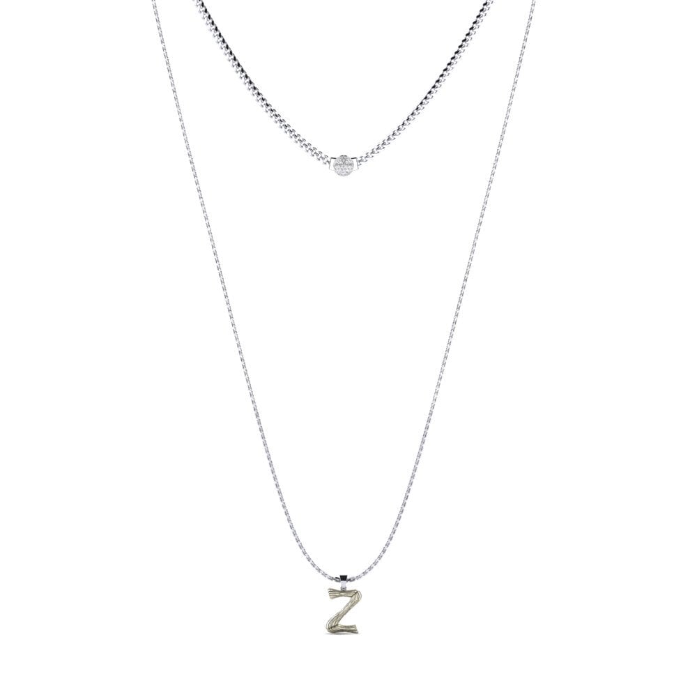 Rund Labor-gezüchteter Diamant Damen halskette Alaida Z