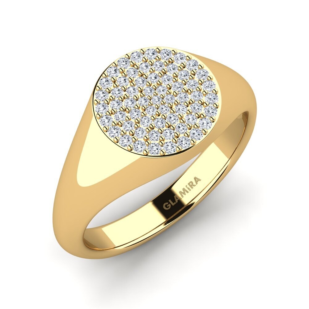 Oro Giallo 750 Diamante cresciuto in laboratorio Anello da uomo Alain
