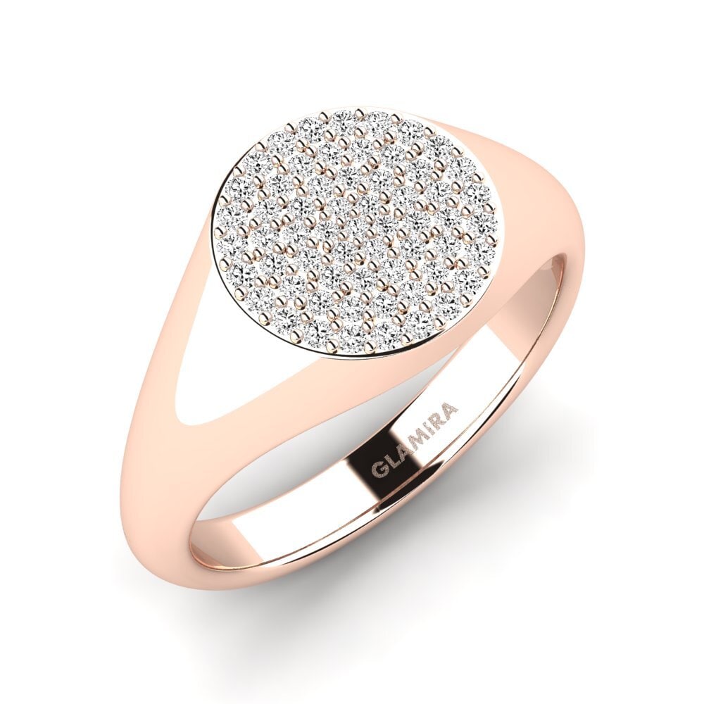 Oro Rosso 585 Moissanite Anello da uomo Alain