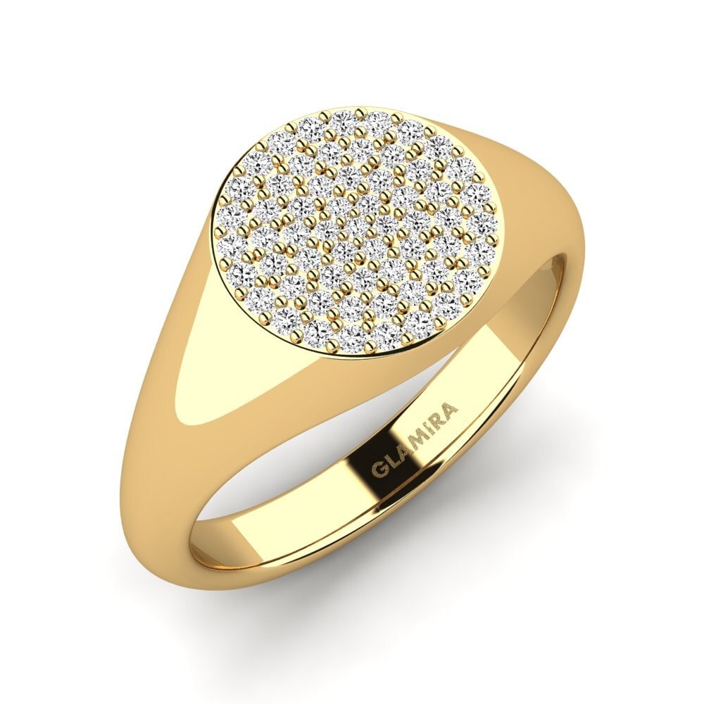 Oro Giallo 585 Moissanite Anello da uomo Alain