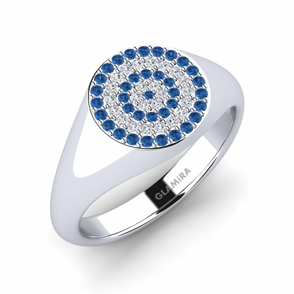Donker Blauwe Zirkoon Heren ring Alain