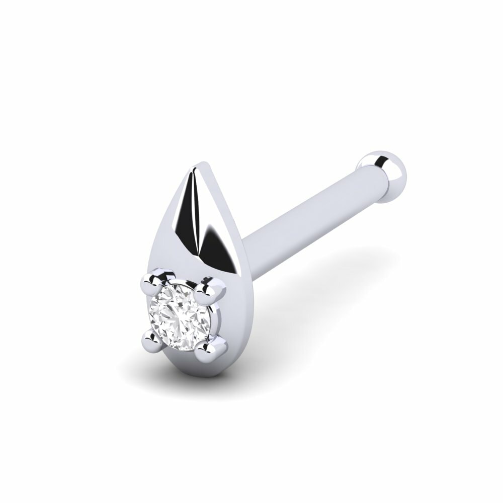 White sapphire Nose Pin Alaine