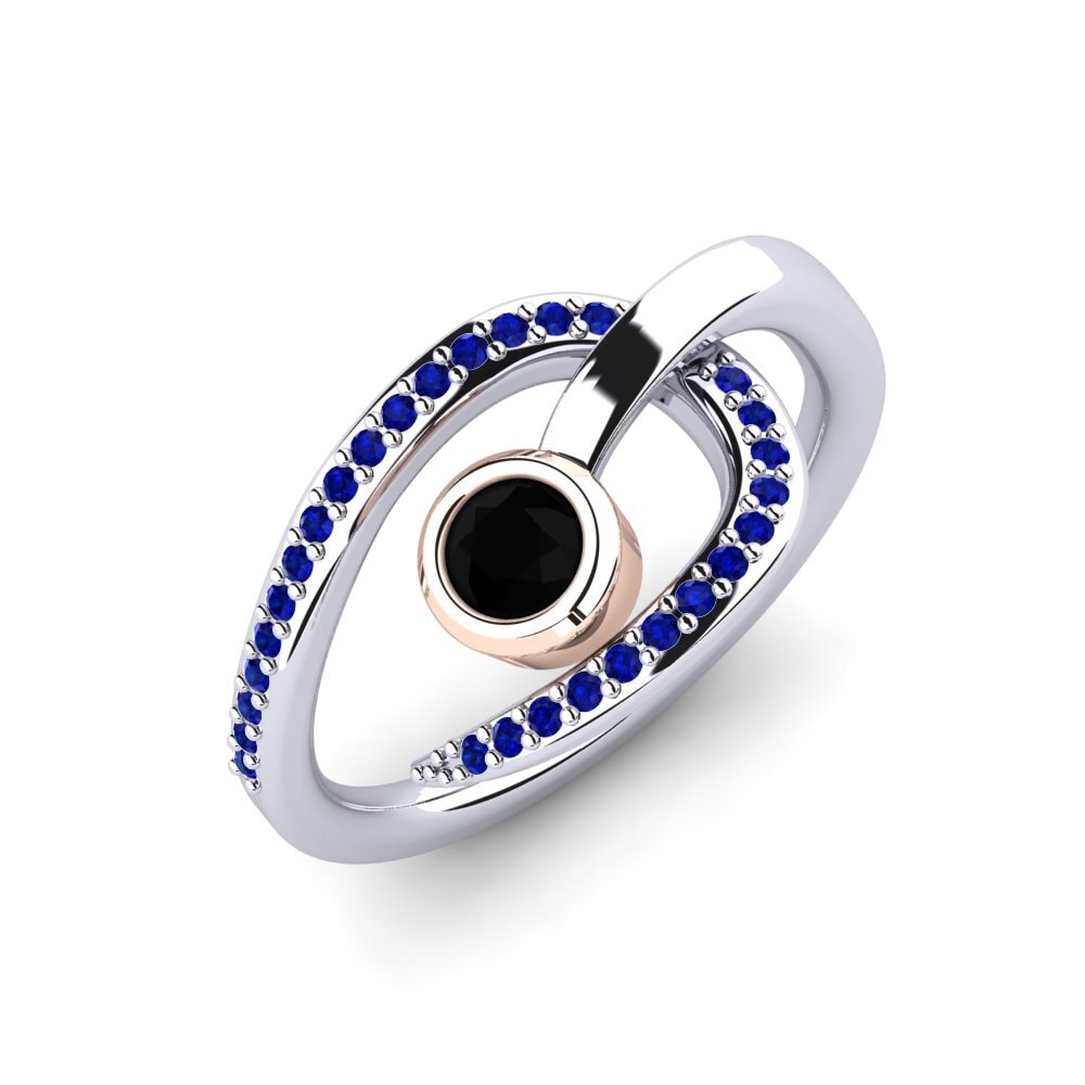 18ct White & Rose Gold Ring Alandris