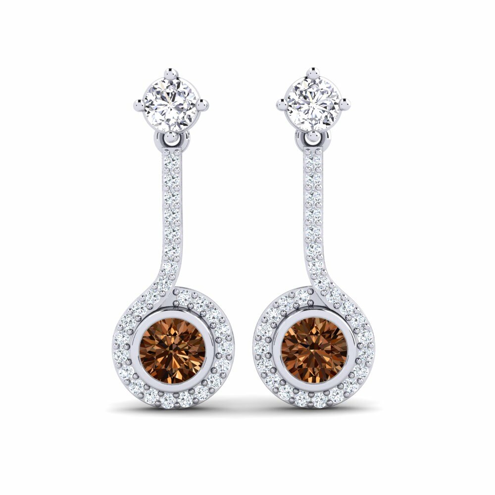 Drops & Dangle Brown Diamond Earrings
