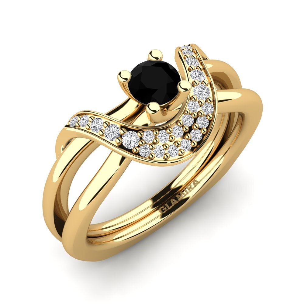 Black Diamond Engagement Ring Alasha 0.25 crt