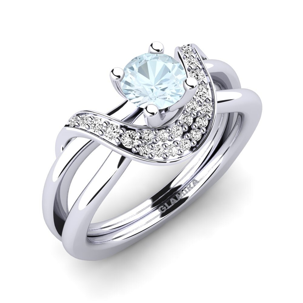 Aigue-marine Bague de fiançailles Alasha