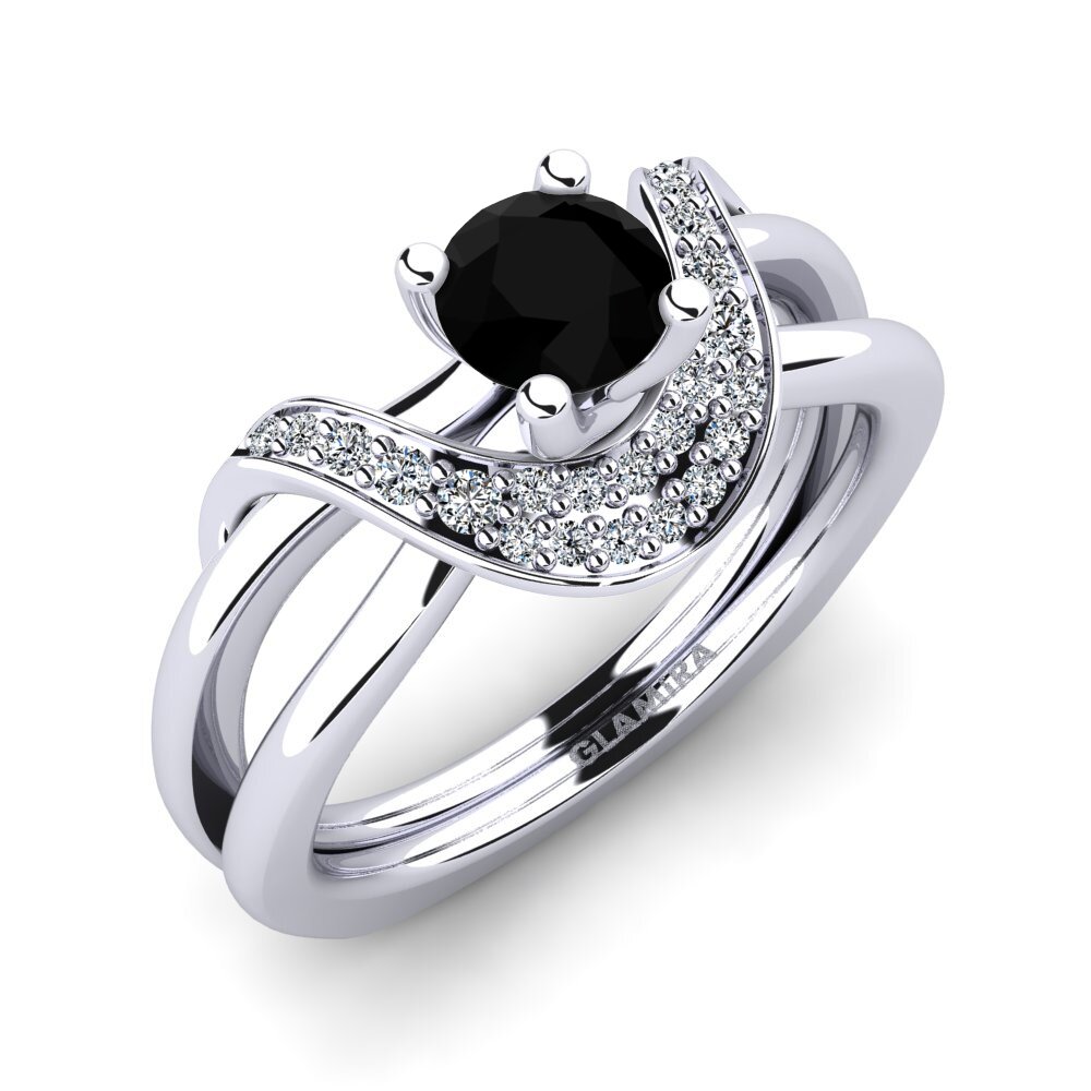 Black Diamond Engagement Ring Alasha