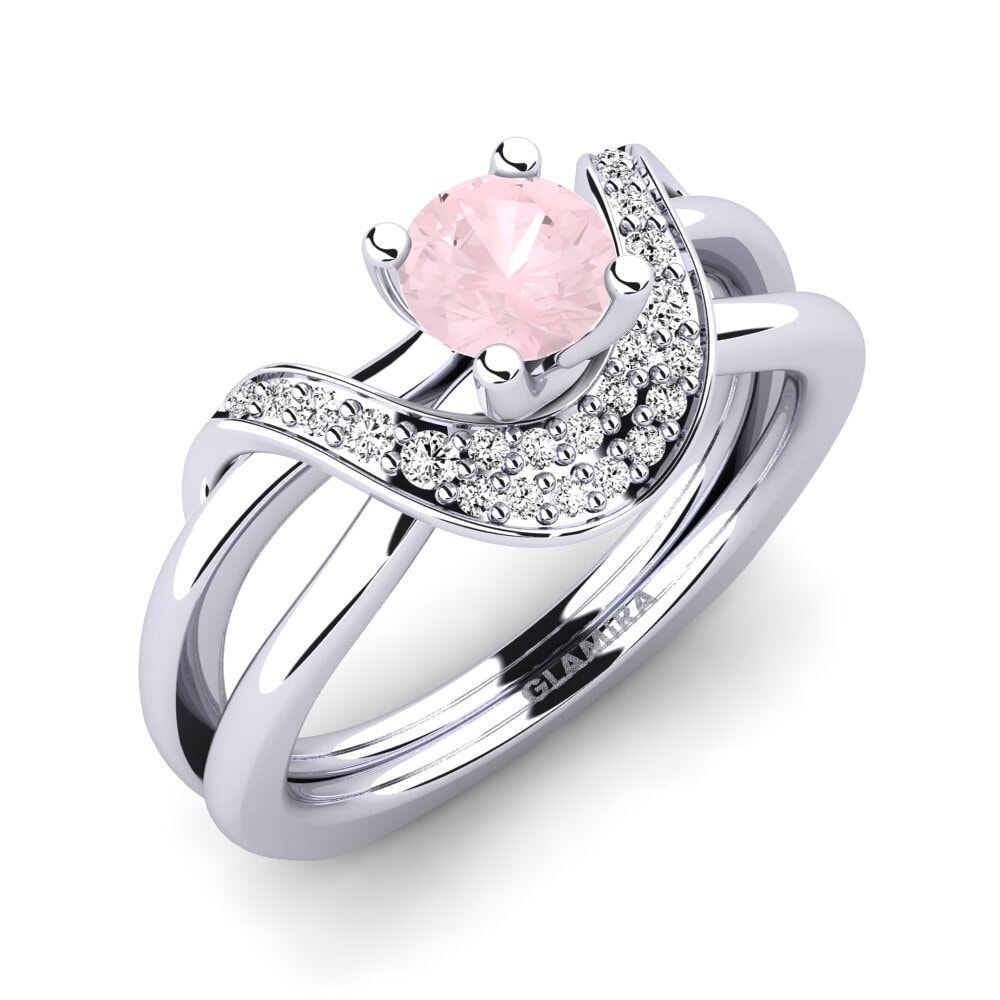 Quarzo Rosa Anello di fidanzamento Alasha