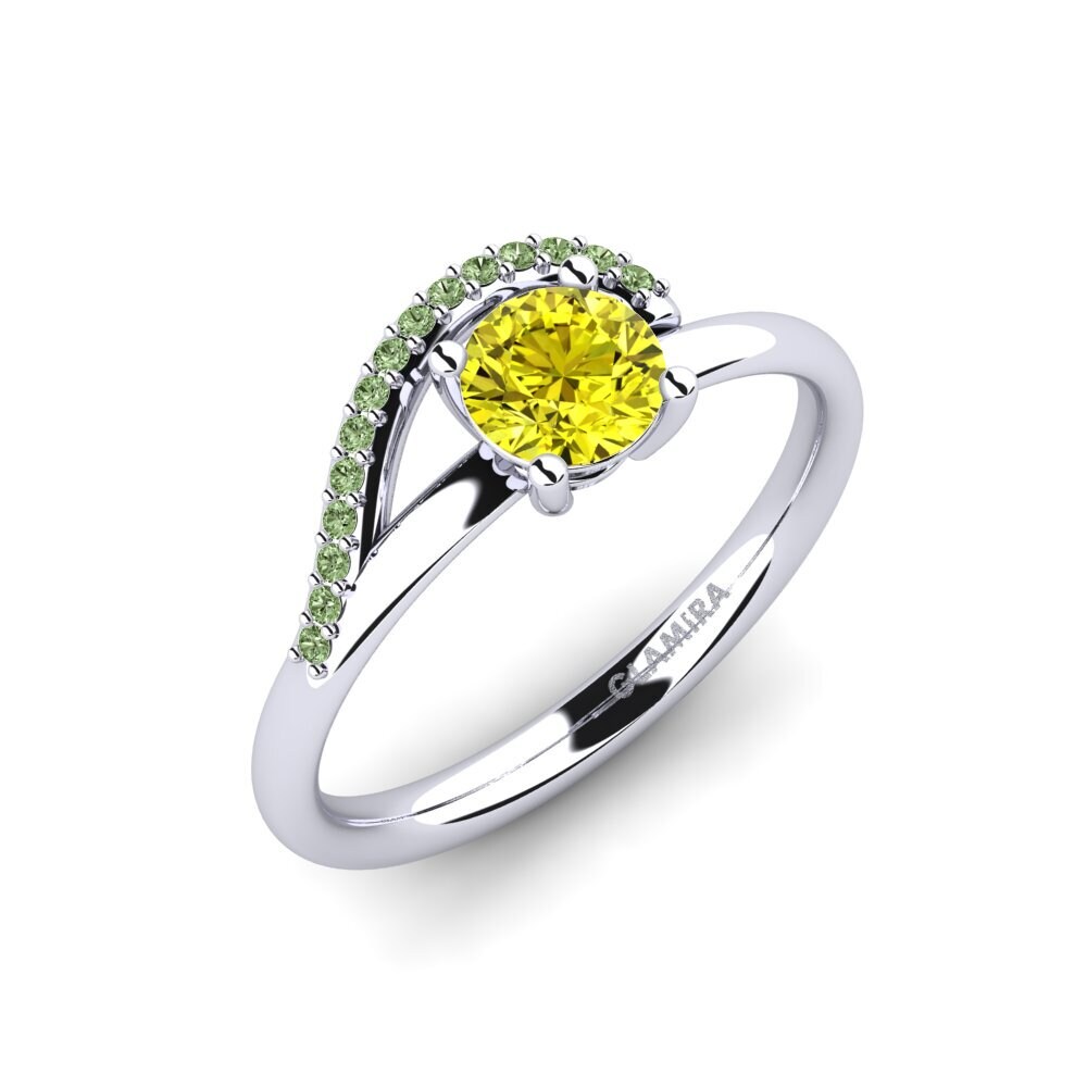 Platino Anillo de compromiso Alazre