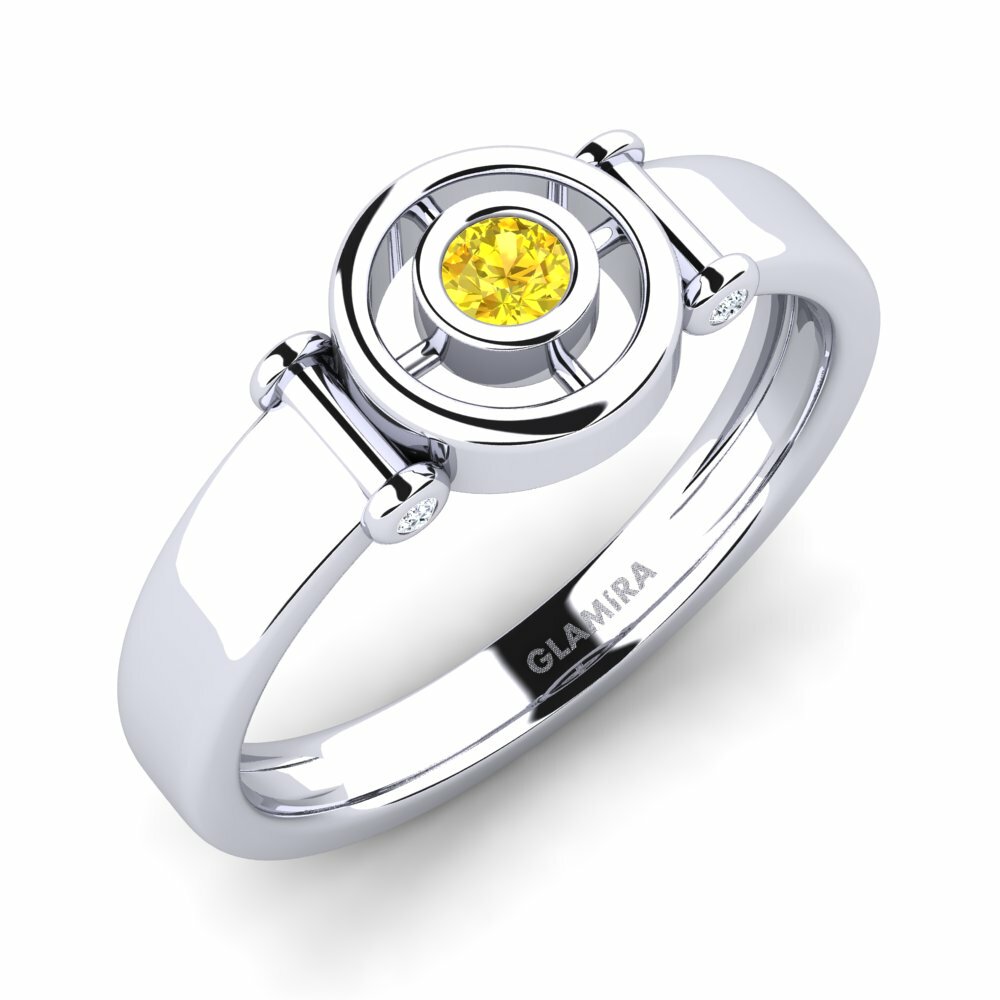 Anillo de Hombre Albeiro Zafiro amarillo