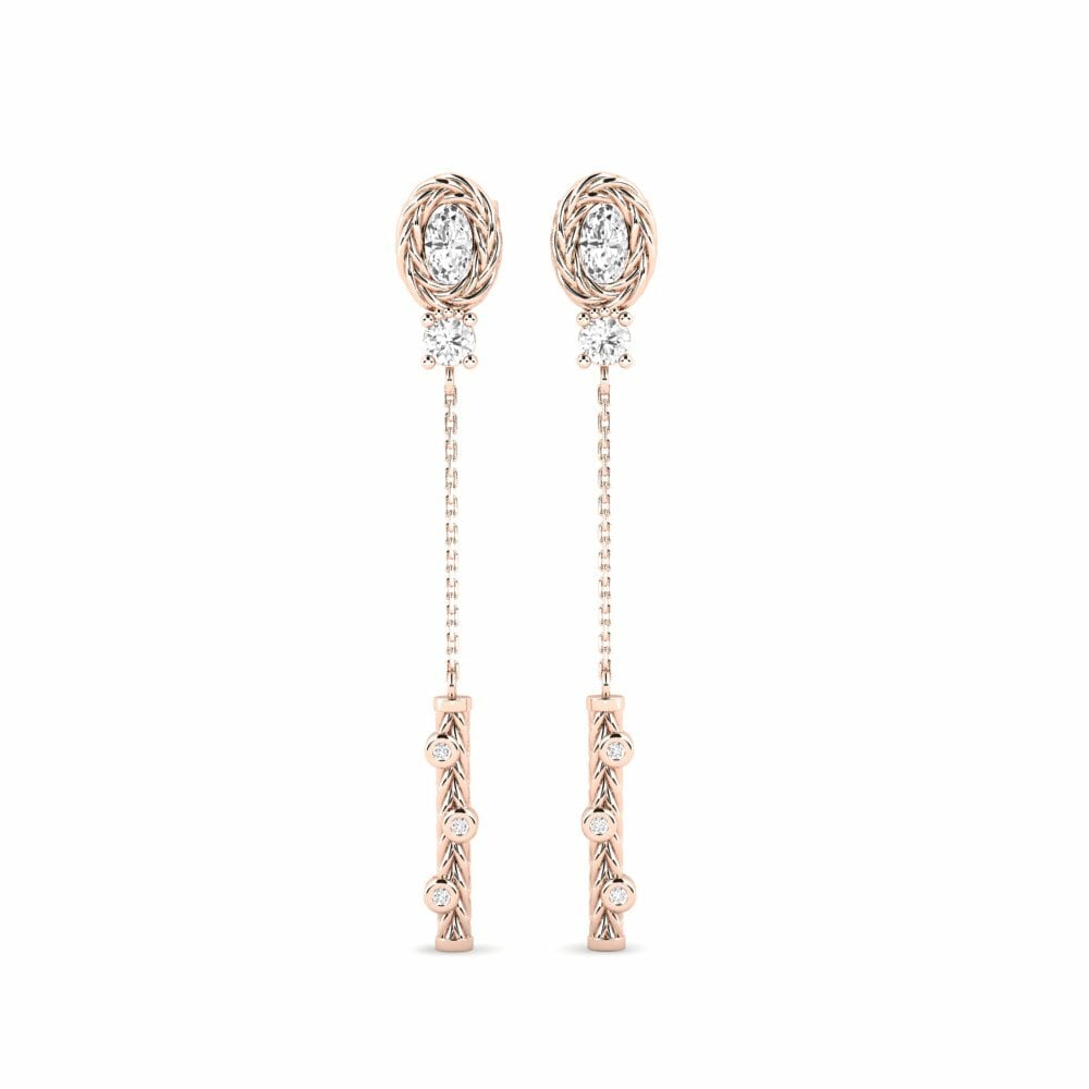 14k Rose Gold Women's Earring Alberco