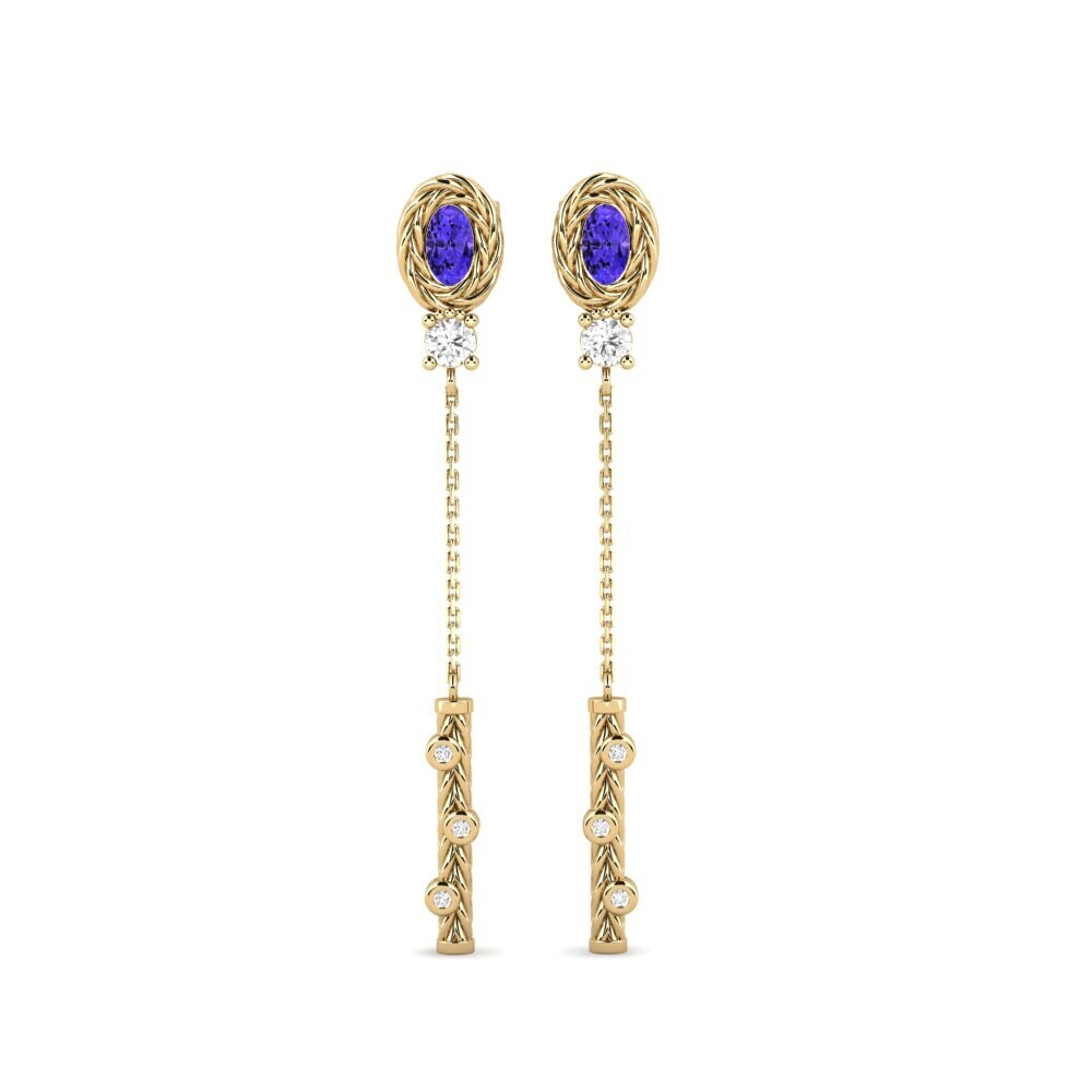 Oval Tanzanite Women's Earring Alberco