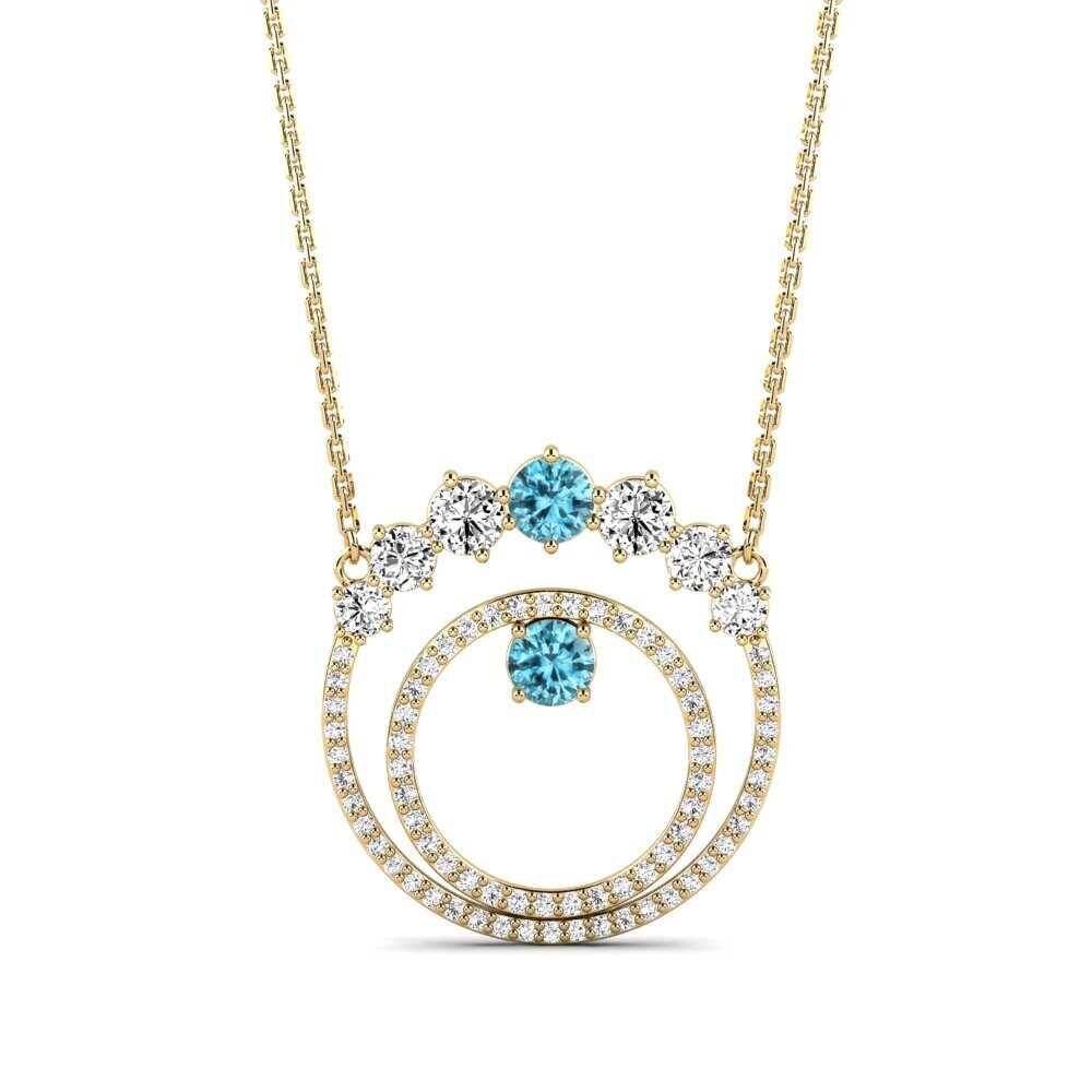 Blue Zircon Women's Necklace Alberto