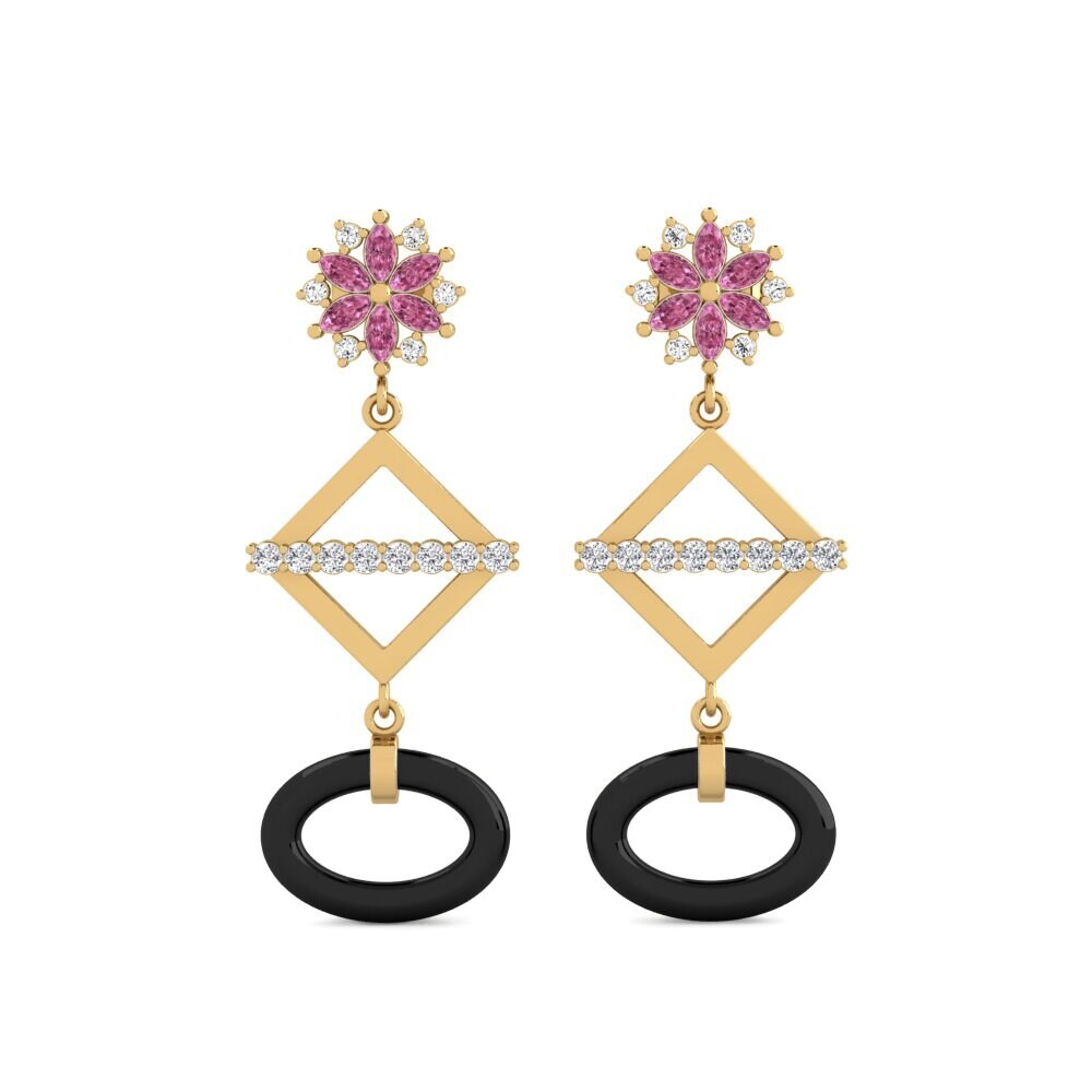 Rhodolite Garnet Women's Earring Albi