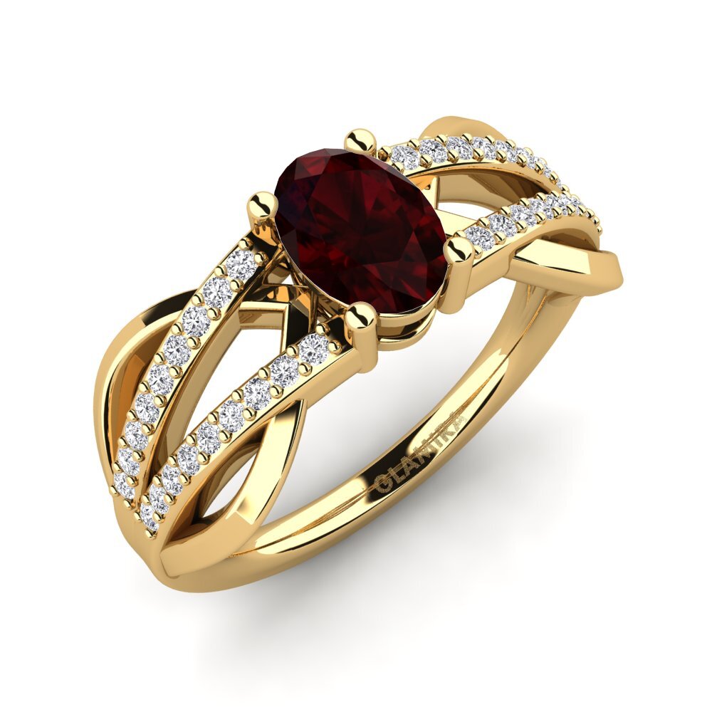 Garnet Engagement Ring Aldabella