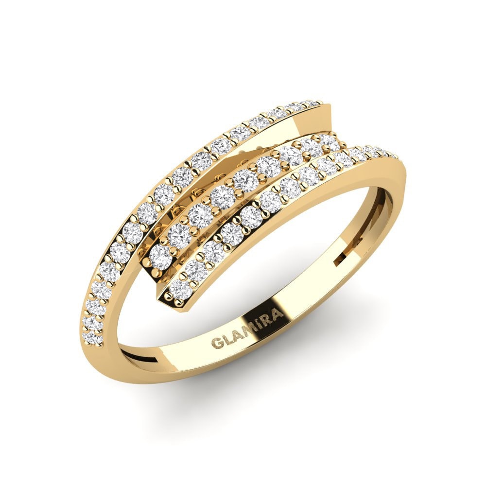 Ring Aldatu 585 Yellow Gold & White Sapphire