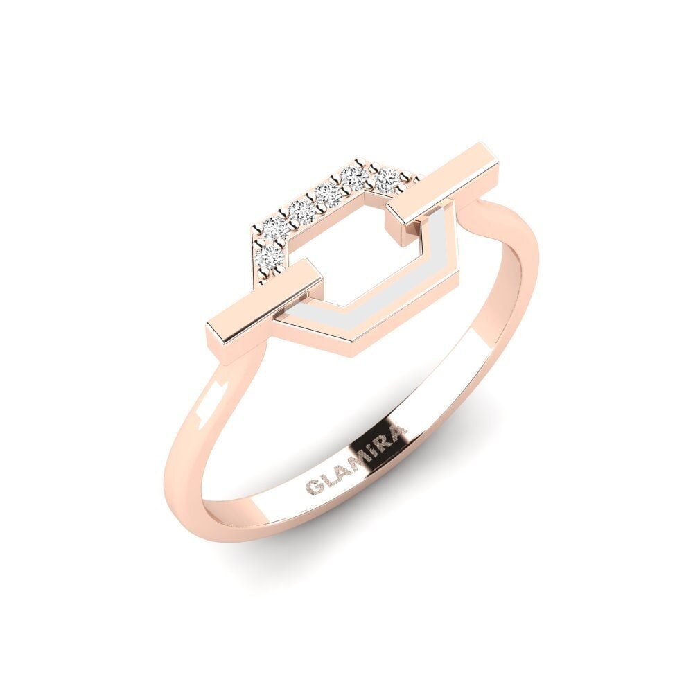 14k Oro Rosa Moissanita Anillo Aldertree