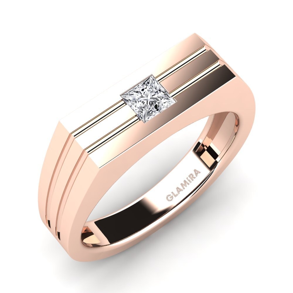 Oro Rosso 375 Diamante Anello da uomo Alecander