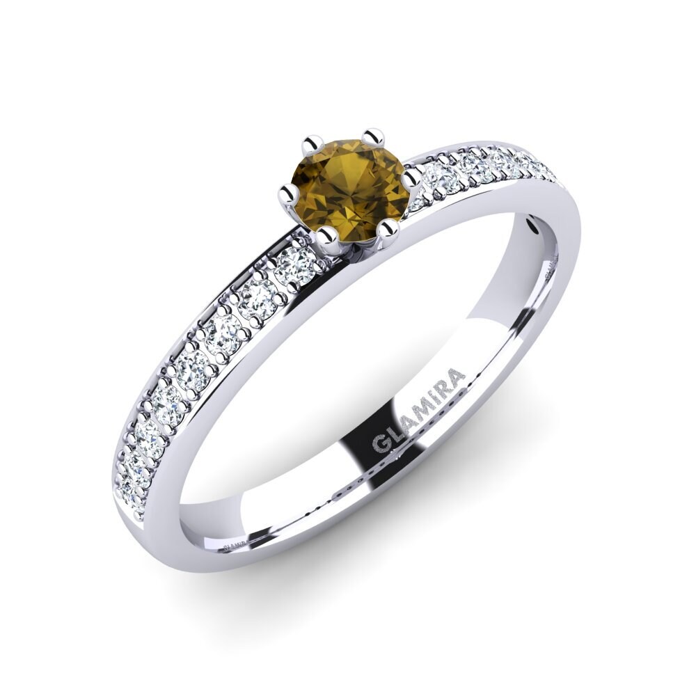 Zircon Brun Bague de fiançailles Ageall