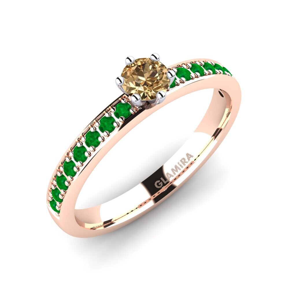 18K Rose & White Gold Engagement Ring Ageall