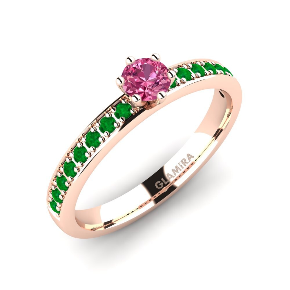 9k Oro Rosa Anillo de compromiso Ageall