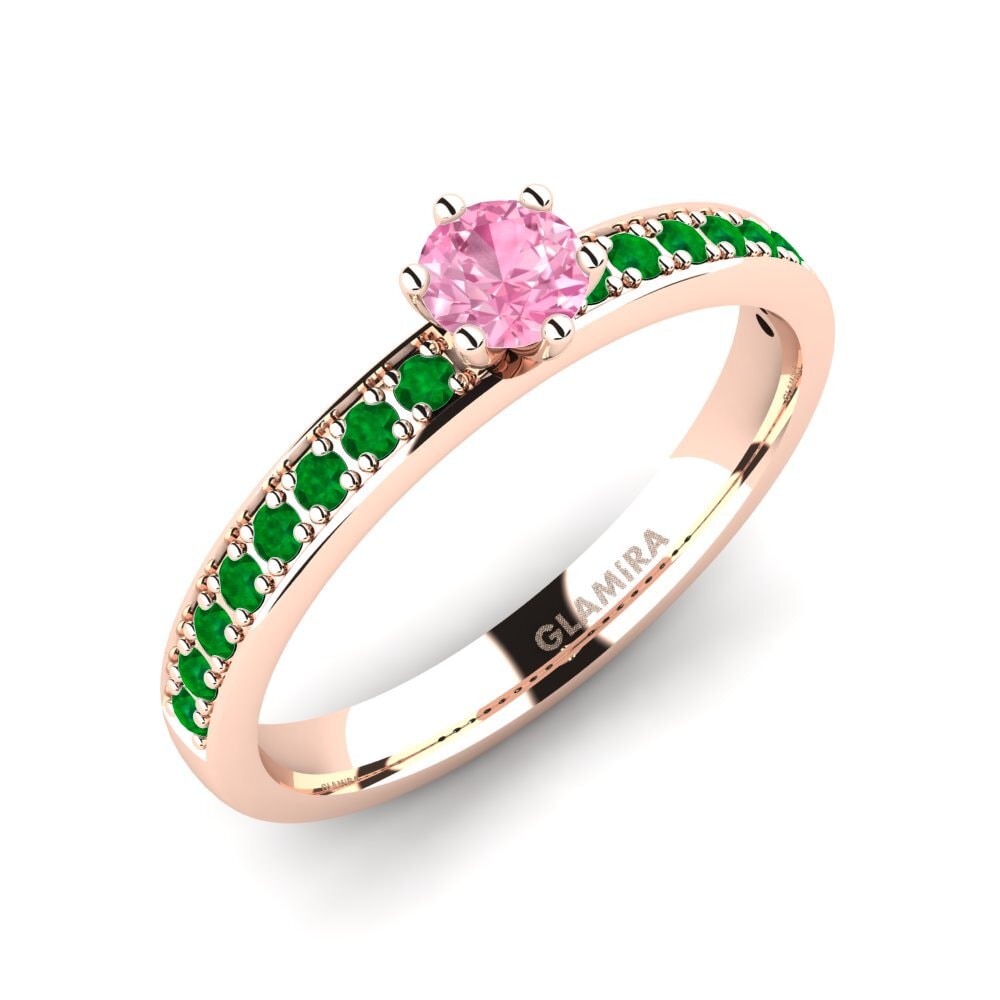 9k Oro Rosa Anillo de compromiso Ageall