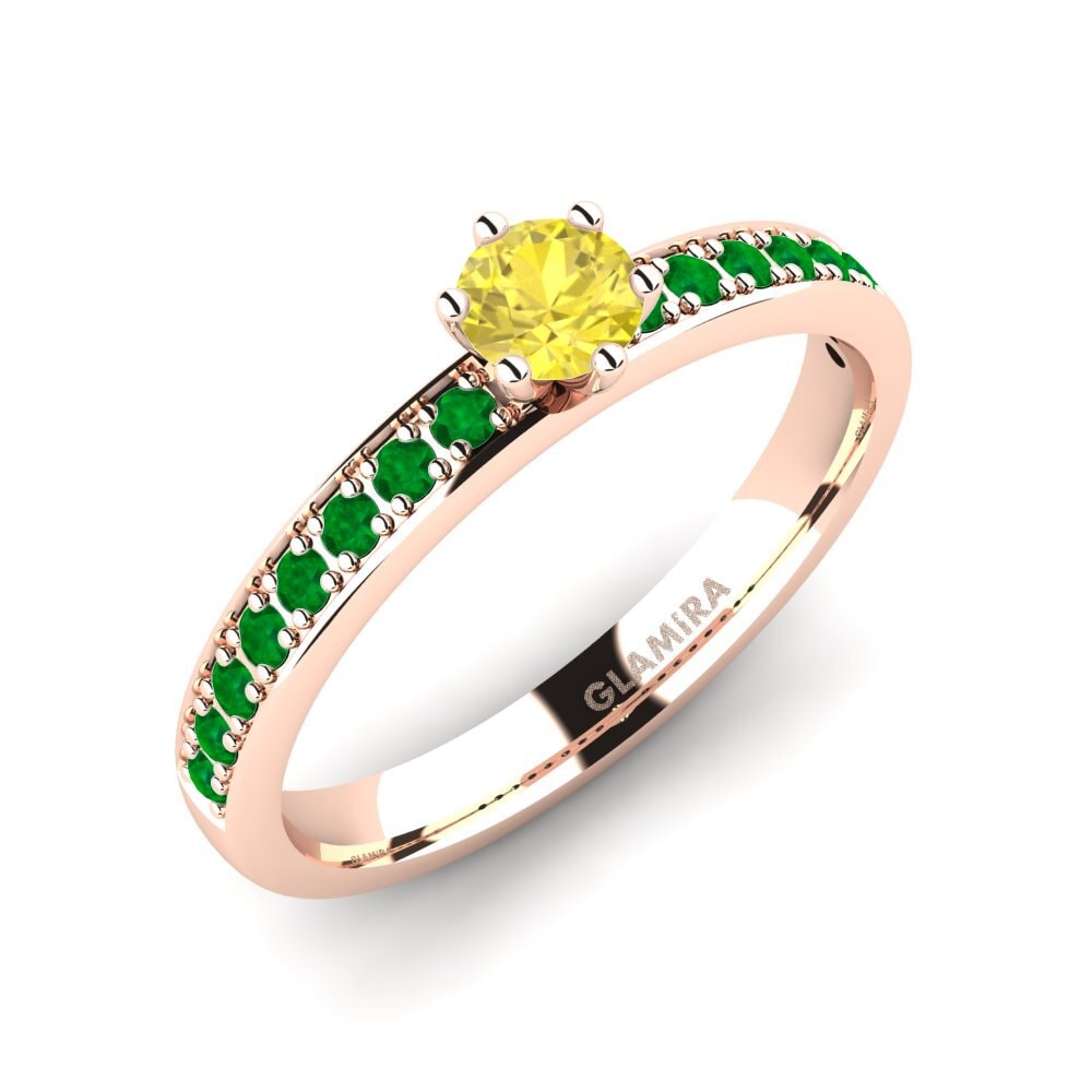 18K Rose Gold Engagement Ring Ageall