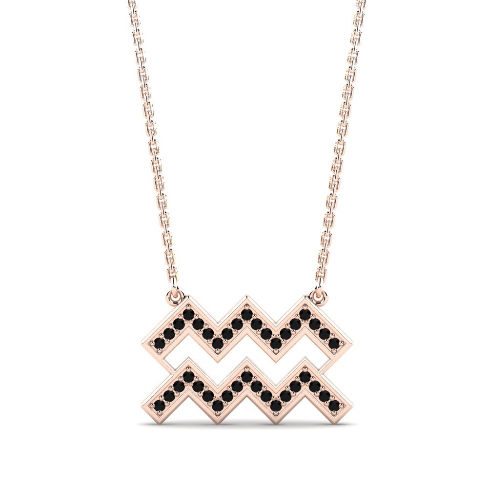 Black Sapphire Women's Necklace Alejandrina - Aquarius