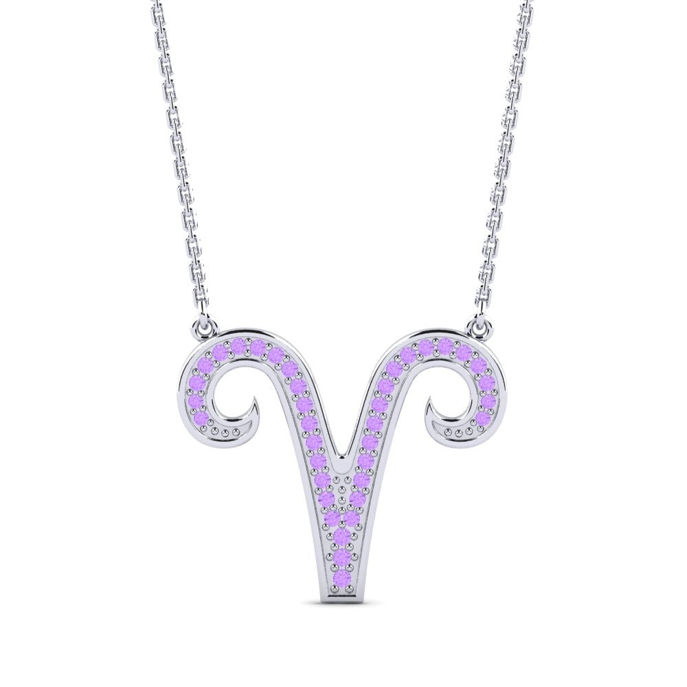 Amethyst Women's Necklace Alejandrina - Aries