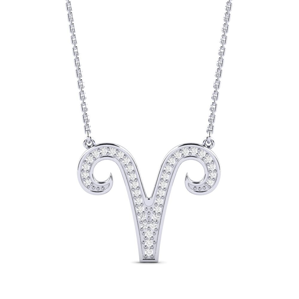 White sapphire Women's Necklace Alejandrina - Aries