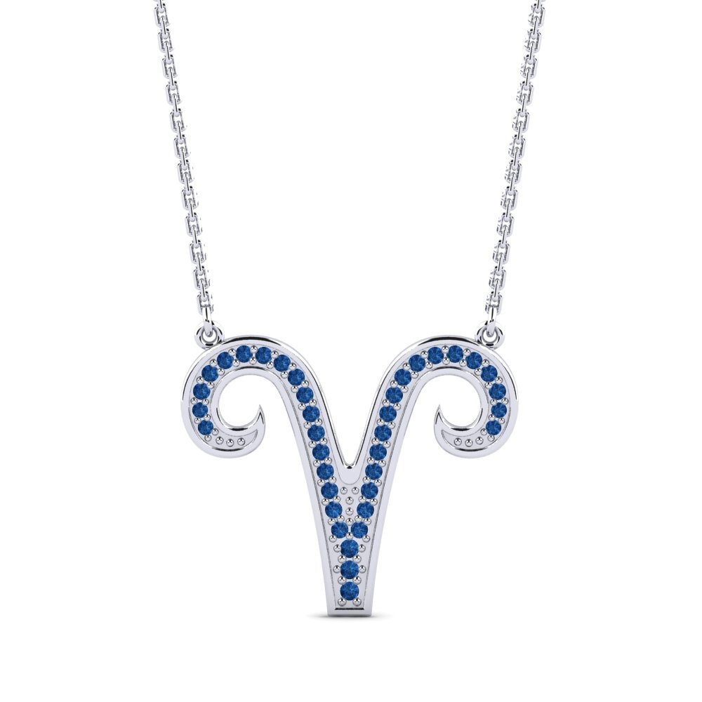 Dark Blue Zirconia Women's Necklace Alejandrina - Aries